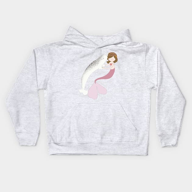 Mermaid Royalty Kids Hoodie by littlemoondance